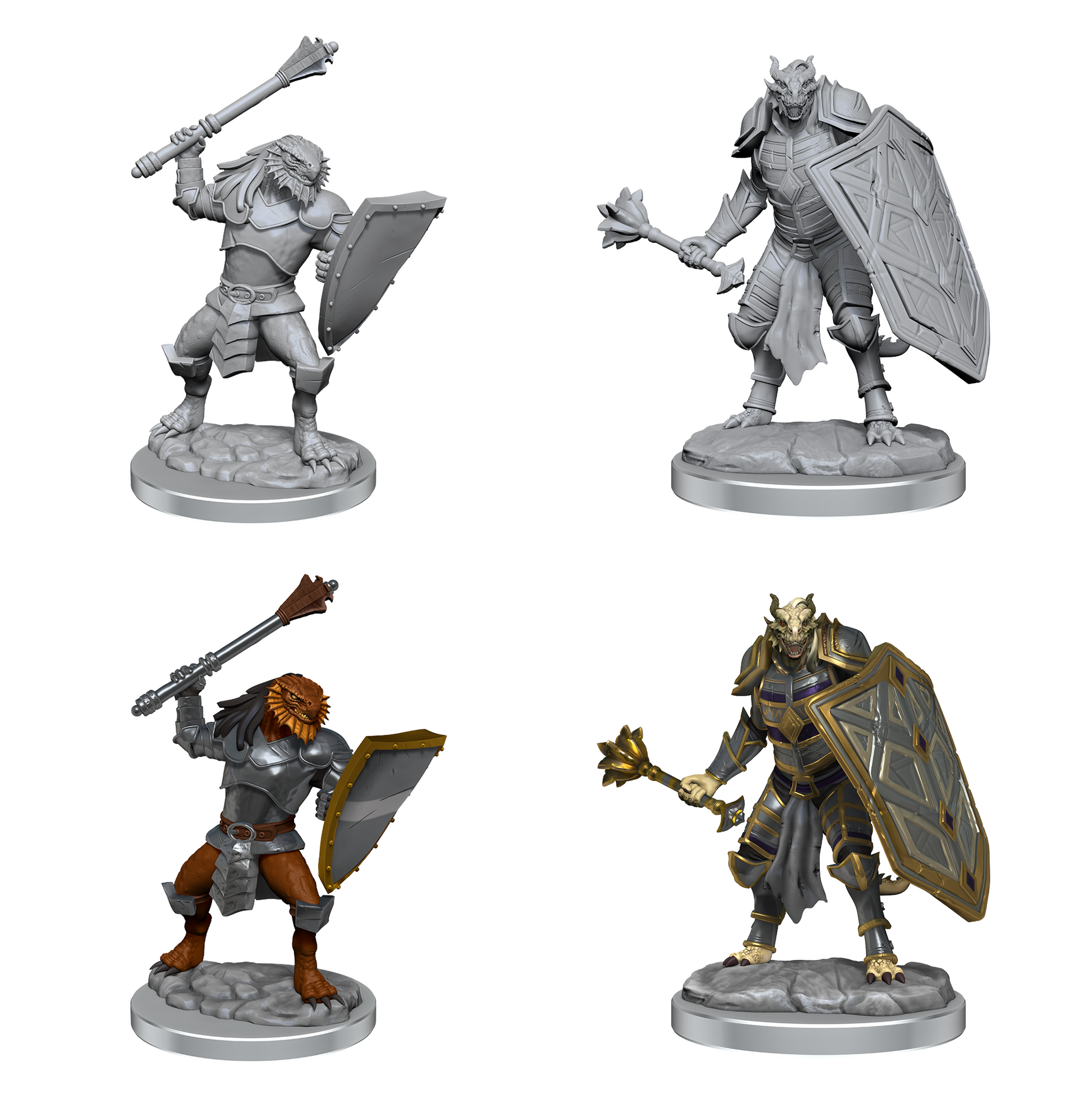 D&D Nolzur's Marvelous Miniatures: W18 Dragonborn Clerics Unpainted Miniatures WizKids