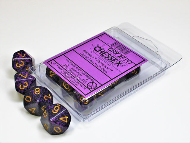 Chessex: Hurricane Speckled D10 Dice Set Dice & Gaming Accessories Chessex