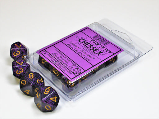Chessex: Hurricane Speckled D10 Dice Set Dice & Gaming Accessories Chessex