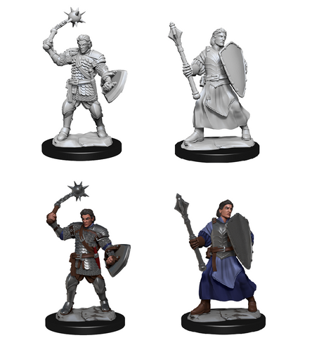 Critical Role Unpainted Miniatures: W1 Human Clovis Concord Cleric (Male) Unpainted Miniatures WizKids