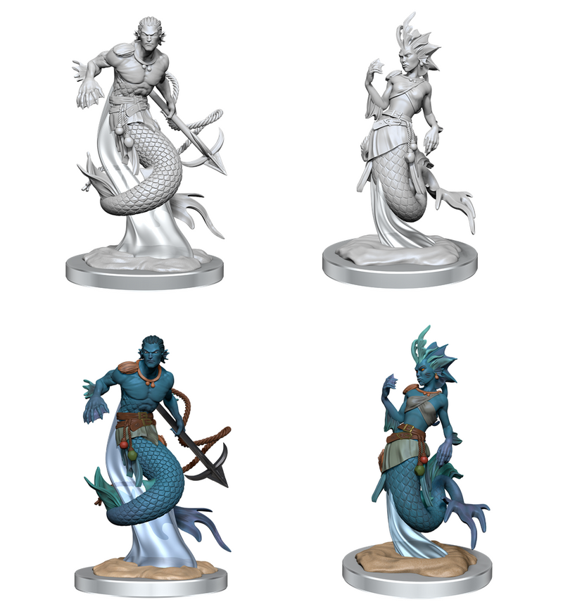 D&D Nolzur's Marvelous Miniature's: W20 Merfolk Unpainted Miniatures WizKids