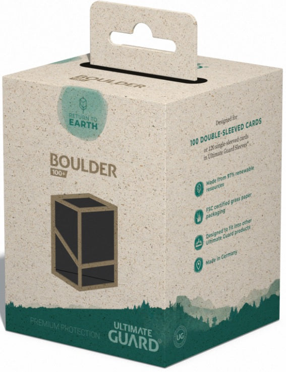 Ultimate Guard: Return to Earth Boulder 100+ Deck Case (Black) Deck Boxes & Storage Ultimate Guard