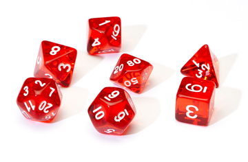 Sirius Dice: 7-Die Dice Set - Red Dice & Gaming Accessories Sirius Dice