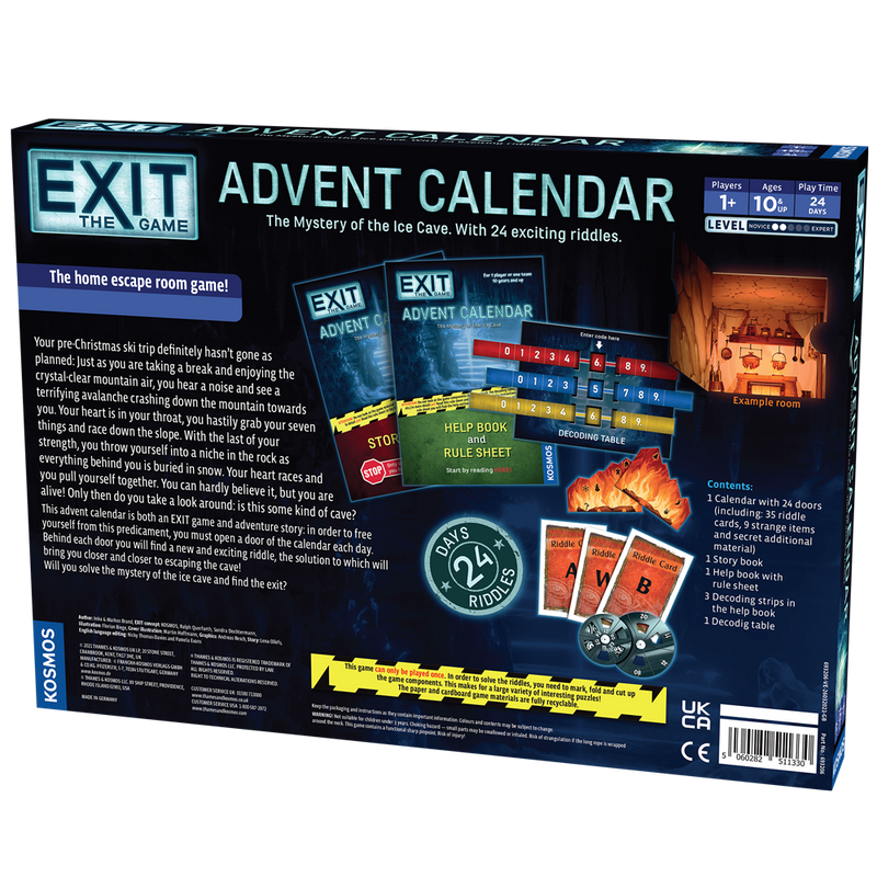 Exit: Advent Calendar - The Mystery of the Ice Cave (2021) Board Games Kosmos   