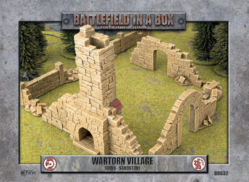 Battlefield in a Box: Wartorn Village Sandstone Ruins Terrain Gale Force Nine   