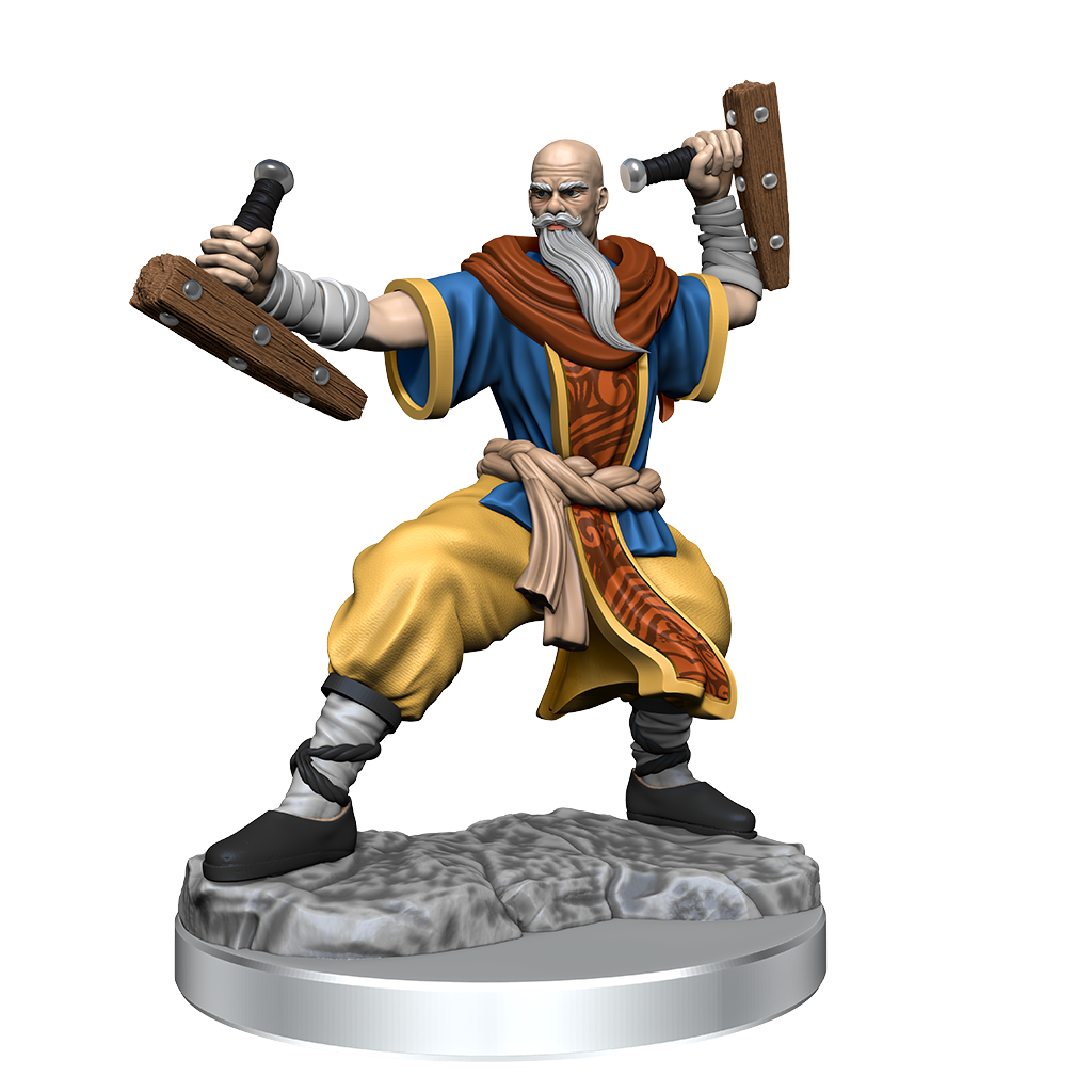 D&D Frameworks: Human Monk Male RPG Miniatures WizKids   