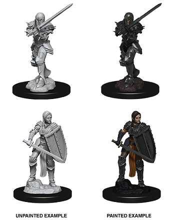 D&D Nolzur's Marvelous Miniatures: W9 Human Fighter Female Unpainted Miniatures WizKids