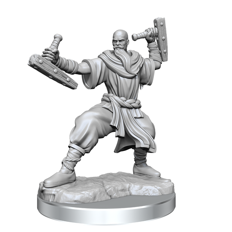 D&D Frameworks: Human Monk Male RPG Miniatures WizKids   