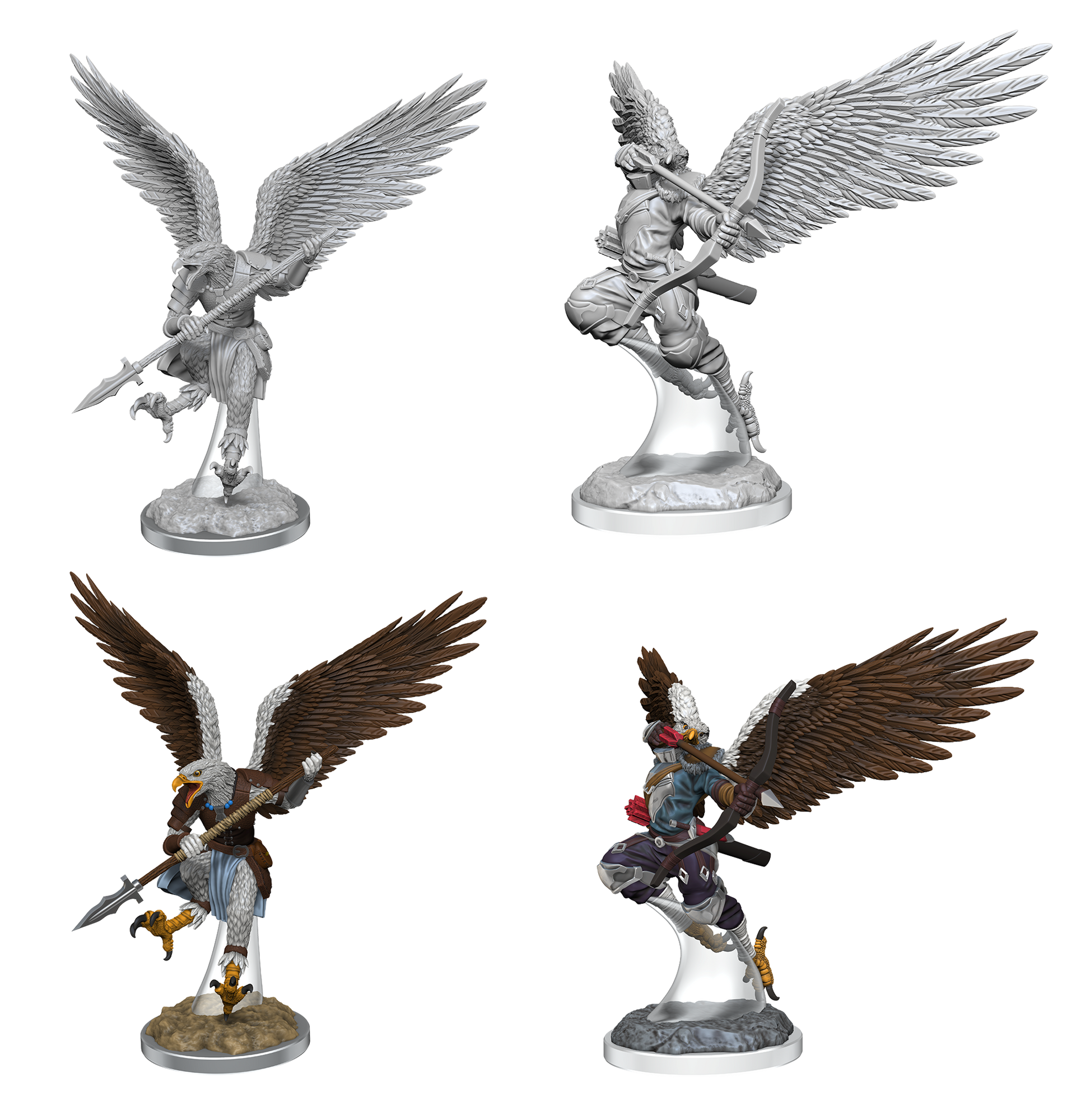 D&D Nolzur's Marvelous Miniatures: W17 Aarakocra Fighters Unpainted Miniatures WizKids