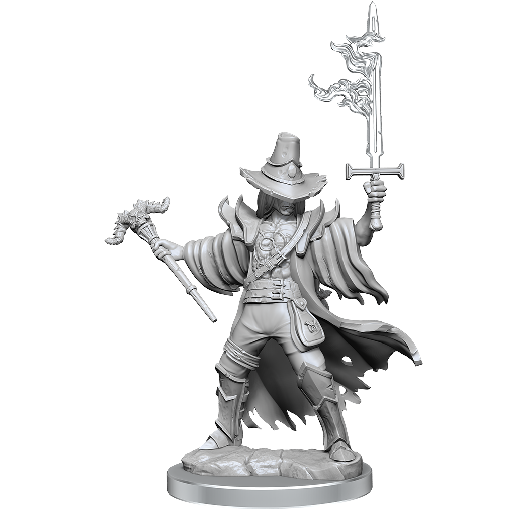 D&D Frameworks: W1 Human Warlock Male RPG Miniatures WizKids