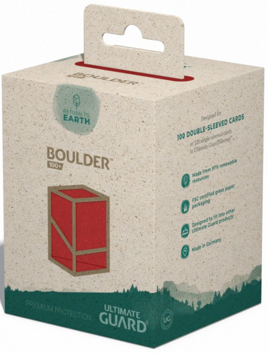 UG RTE DECK CASE BOULDER 100+ RED Deck Boxes & Storage Ultimate Guard