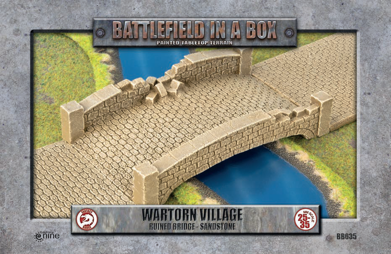 Battlefield in a Box: Wartorn Village Sandstone Ruined Bridge