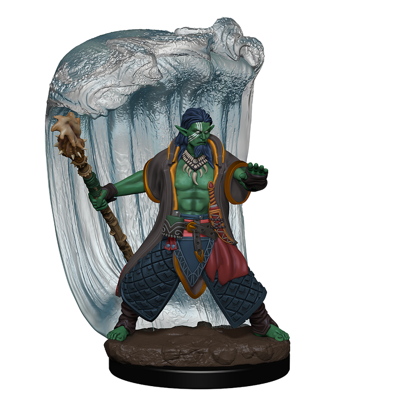 D&D Icons of the Realms: Premium Miniature - Water Genasi Druid (Male) RPG Miniatures WizKids
