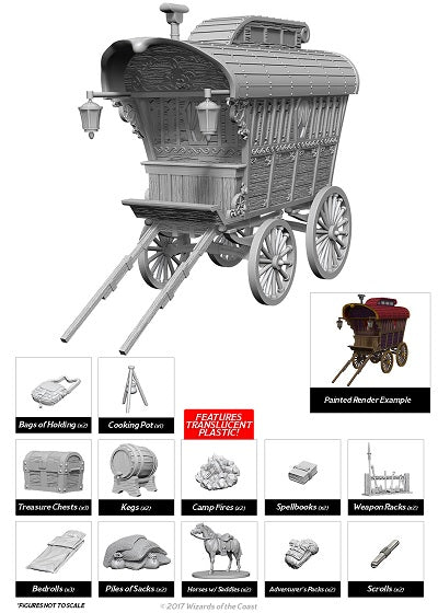 D&D Nolzur's Marvelous Miniatures: W4 Adventurer's Campsite Unpainted Miniatures WizKids