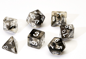 Sirius Dice: 7-Die Dice Set - Black Cloud Dice & Gaming Accessories Sirius Dice