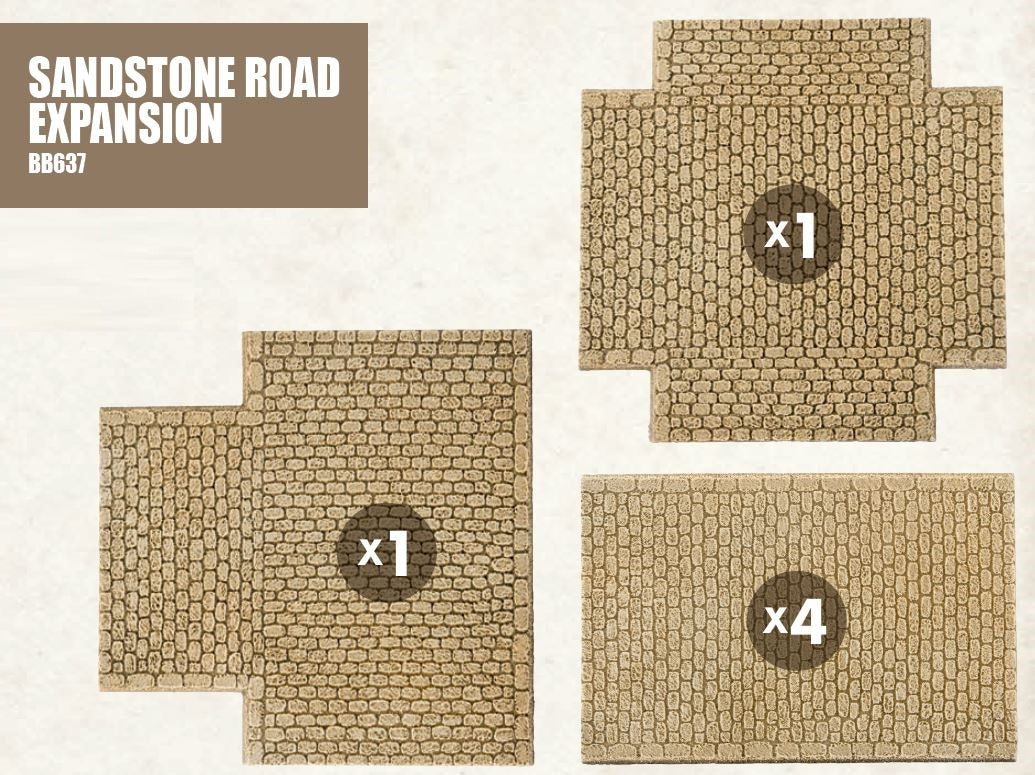 Battlefield in a Box: Wartorn Village Sandstone Road Expansion Terrain Gale Force Nine   