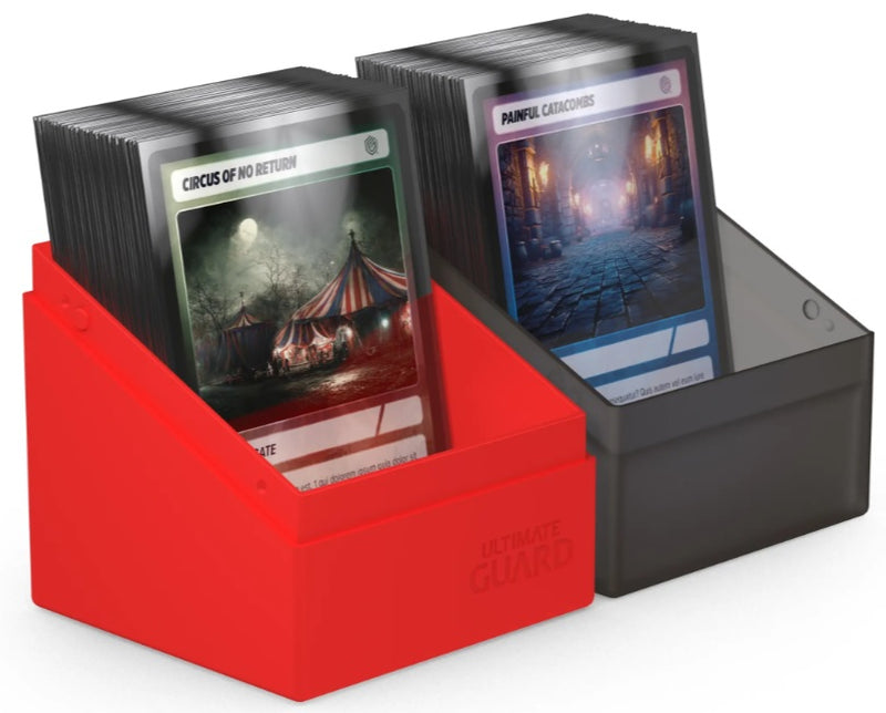 Ultimate Guard: Boulder 100+ - Synergy Black/Red Deck Boxes & Storage Ultimate Guard