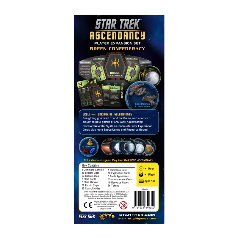 Star Trek Ascendancy Breen Confederacy Board Games Gale Force Nine   