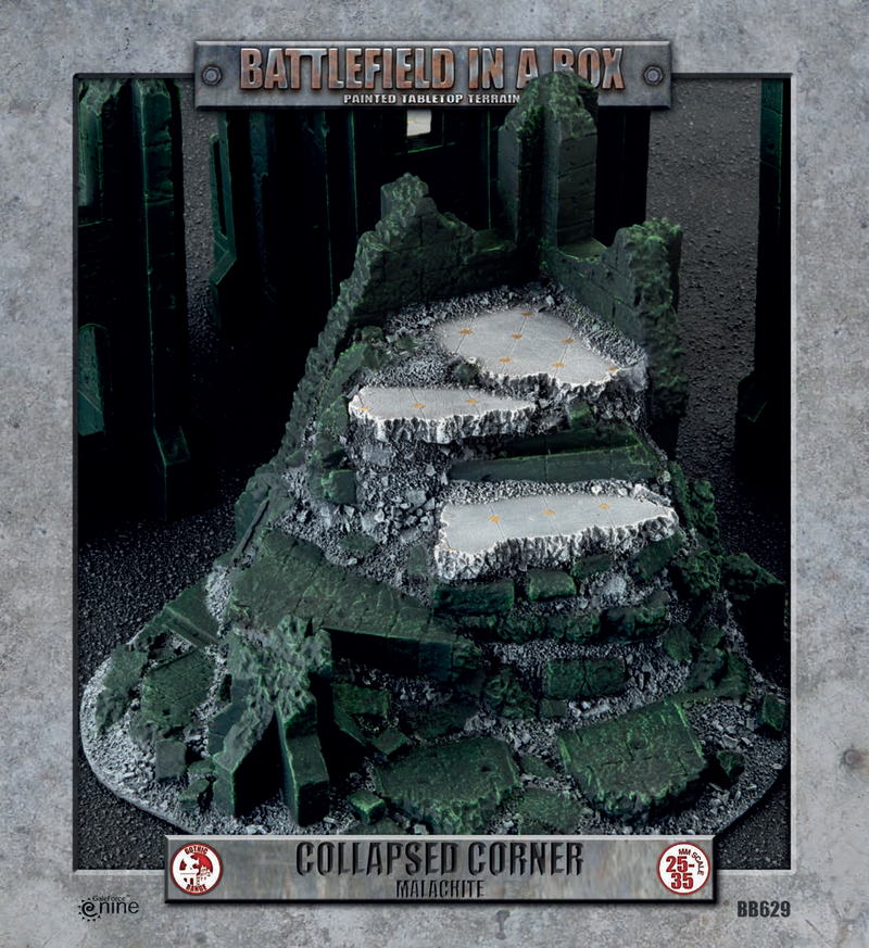 Battlefield in a Box: Gothic Collapsed Corner (Malachite) Terrain Gale Force Nine   