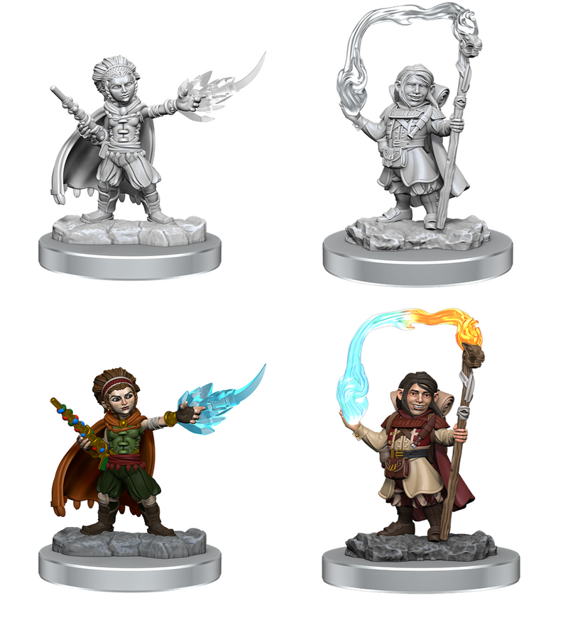 D&D Nolzur's Marvelous Miniature's: W20 Halfling Wizards Unpainted Miniatures WizKids