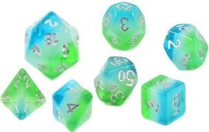 Sirius Dice: 7-Die Dice Set - Blue Hawaiian Dice & Gaming Accessories Sirius Dice