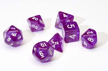 Sirius Dice: 7-Die Dice Set - Purple Dice & Gaming Accessories Sirius Dice