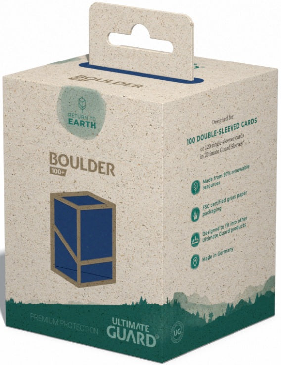 Ultimate Guard: Return to Earth Boulder 100+ Deck Case (Blue) Deck Boxes & Storage Ultimate Guard