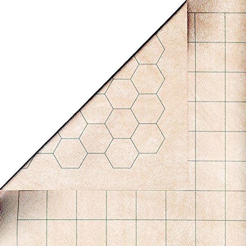 Chessex: Battlemat Megamat 1.5" Hex & Square Reversible 34.5" X 48" (CHX97257) Tabletop RPGs Chessex
