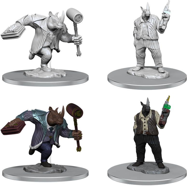 Magic The Gathering Miniatures: W6 Freelance Muscle and Rhox Pummeler RPG Miniatures WizKids   
