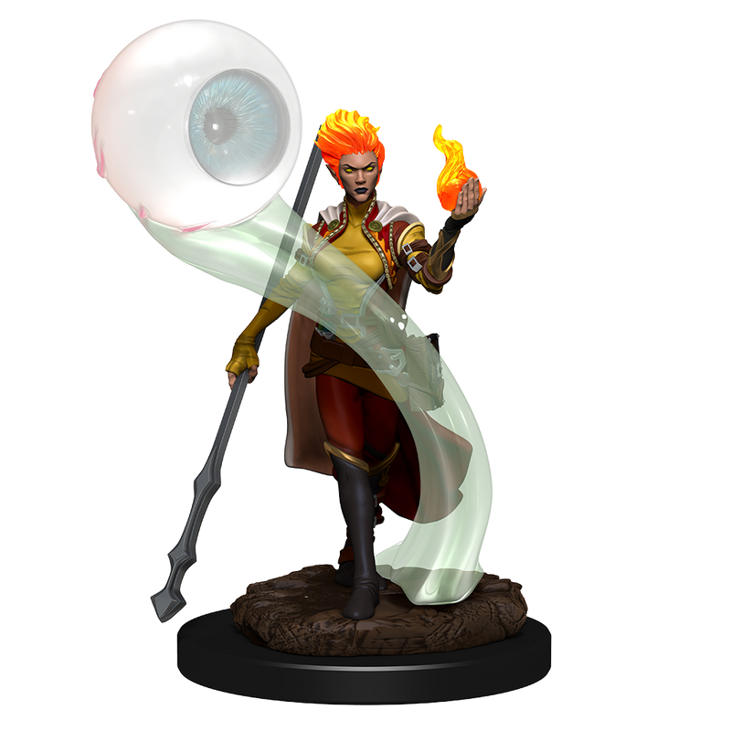 D&D Icons of the Realms: Premium Miniature - Fire Genasi Wizard (Female) RPG Miniatures WizKids