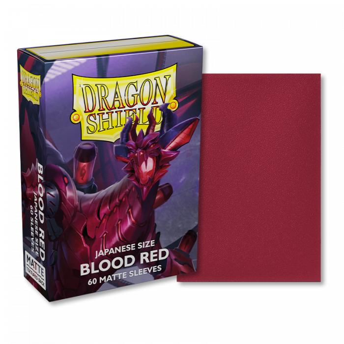 Dragon Shield: Japanese Size Matte Sleeves - Blood Red 60Ct Card Sleeves Dragon Shield