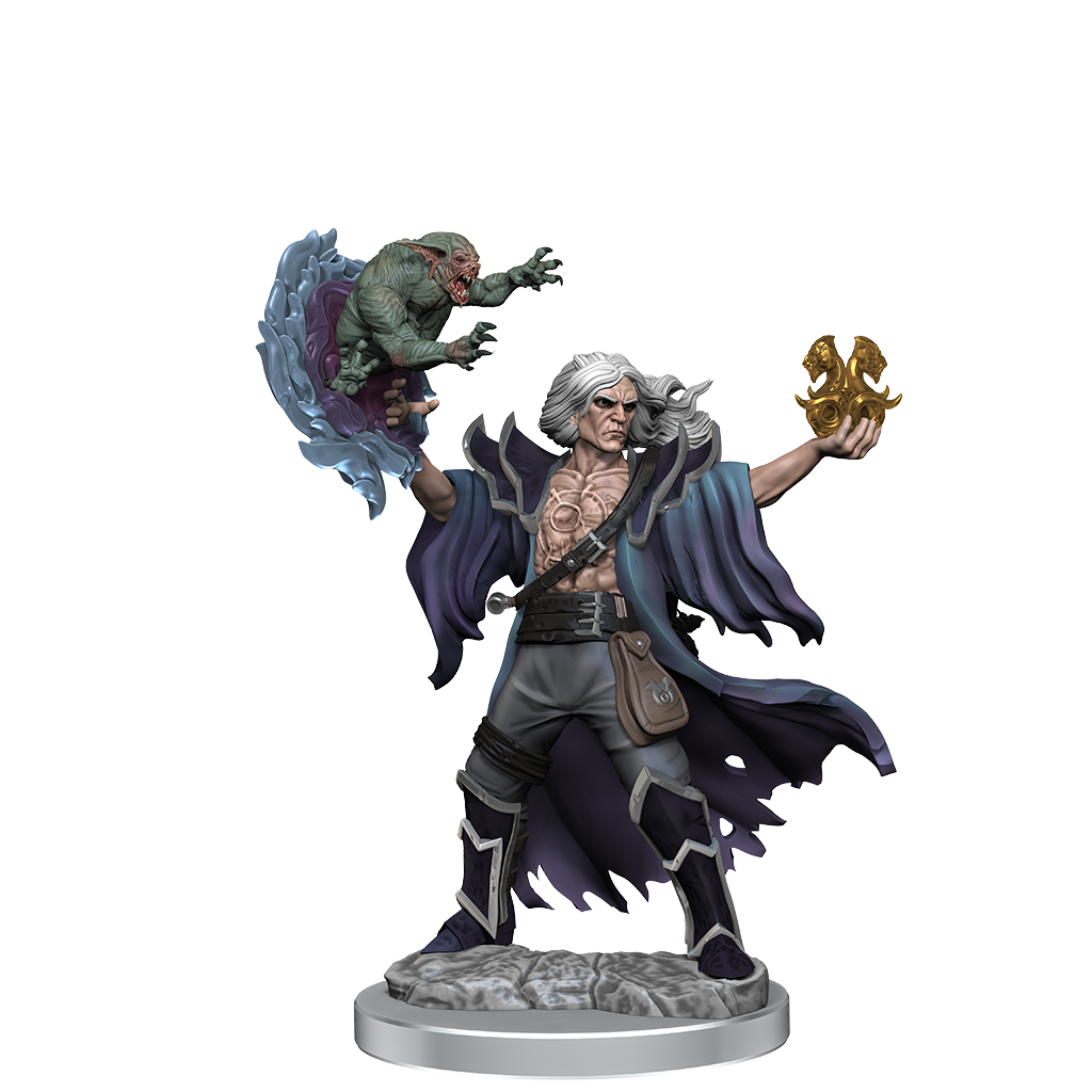 D&D Frameworks: W1 Human Warlock Male RPG Miniatures WizKids