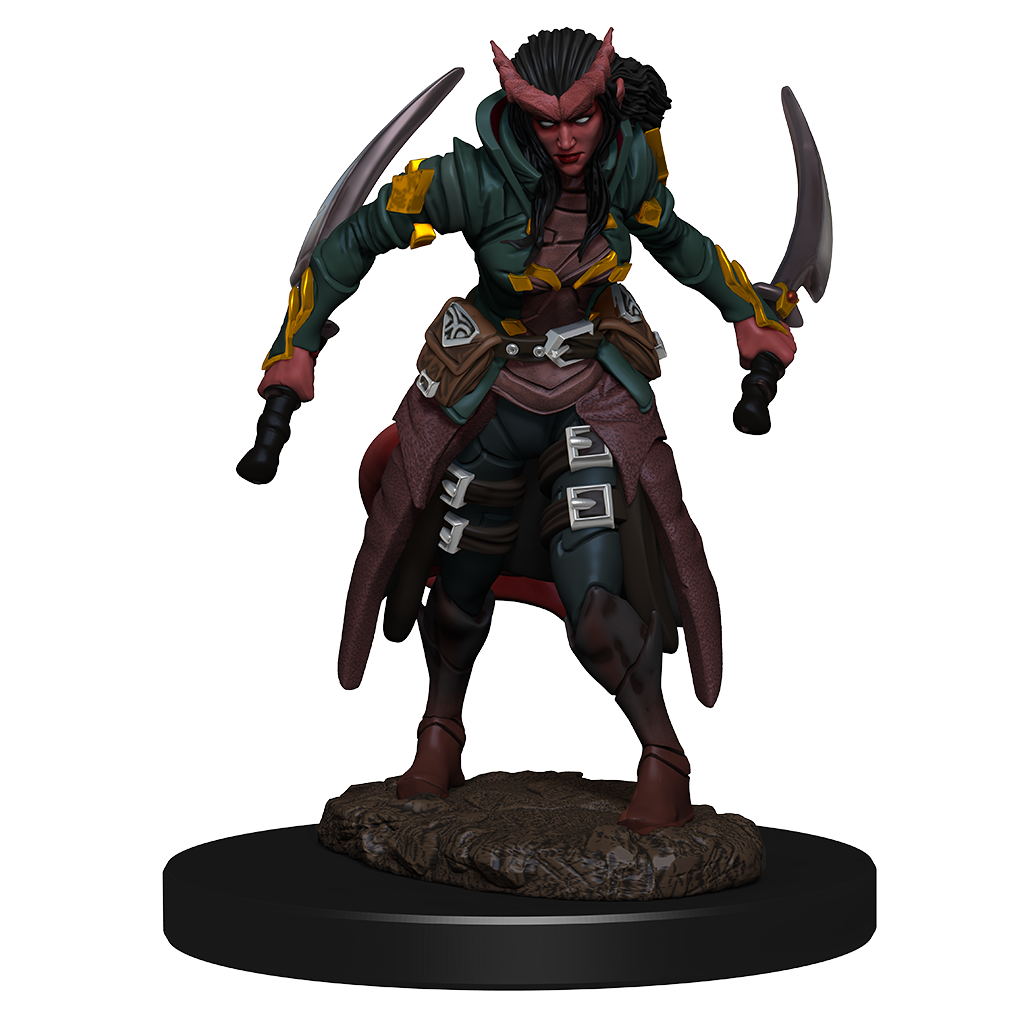D&D Icons of the Realms: Premium Miniature - Tiefling Rogue (Female) RPG Miniatures WizKids