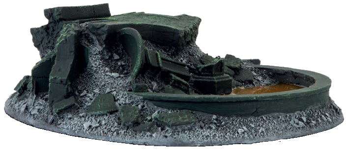 Battlefield in a Box: Gothic Ruined Fountain (Malachite) Terrain Gale Force Nine   