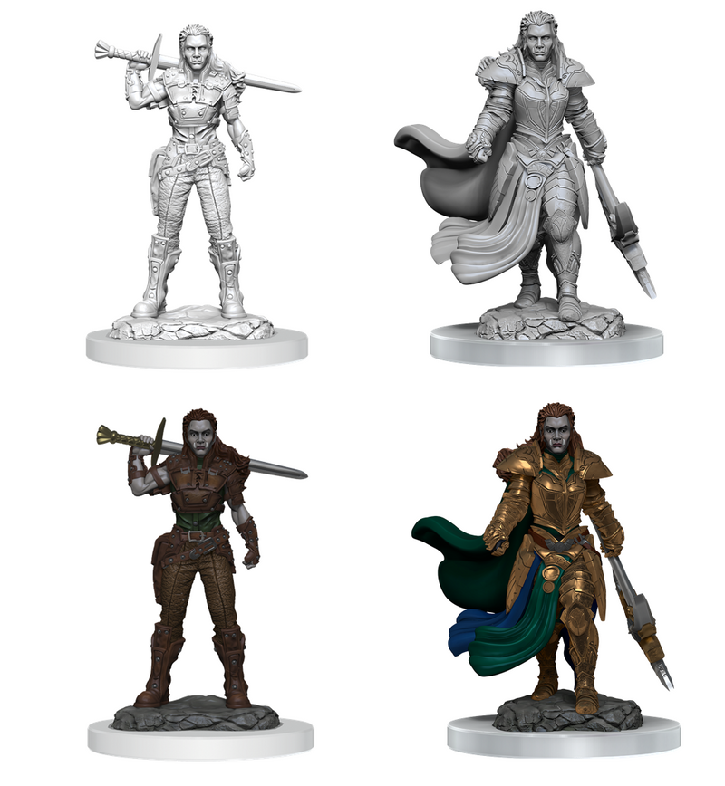 D&D Nolzur's Marvelous Miniature's: W20 Female Orc Fighter Unpainted Miniatures WizKids