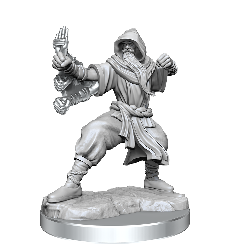 D&D Frameworks: Human Monk Male RPG Miniatures WizKids   