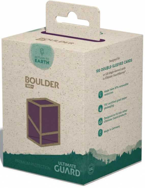 Ultimate Guard: Return to Earth Boulder 100+ Deck Case (Purple) Deck Boxes & Storage Ultimate Guard