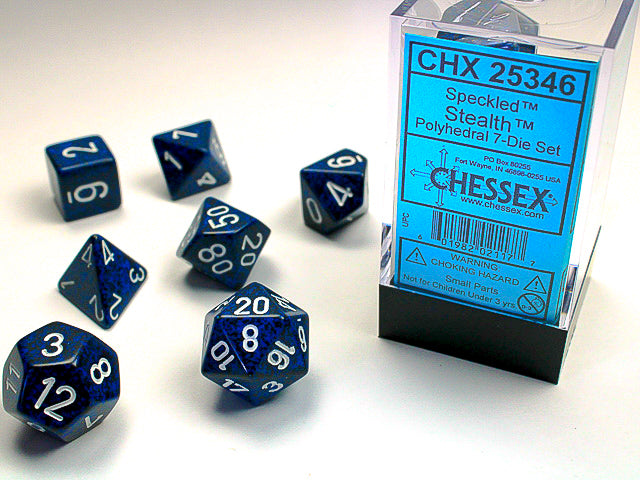 Chessex: 7-Die Set Speckled - Stealth Dice & Gaming Accessories Chessex