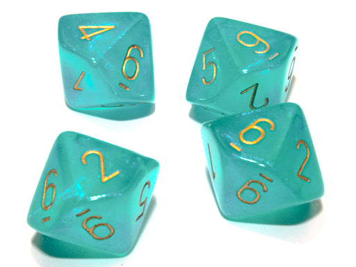 Chessex: Luminary Teal/Gold Borealis D10 Dice Set Dice & Gaming Accessories Chessex