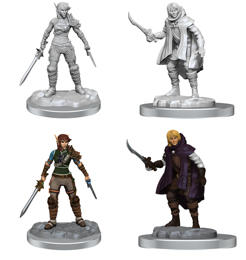 D&D Nolzur's Marvelous Miniatures: W19 Elf Rogue/Half-Elf Rogue Unpainted Miniatures WizKids