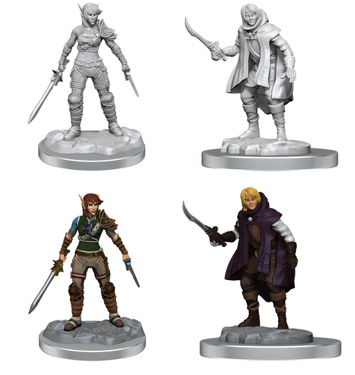 D&D Nolzur's Marvelous Miniatures: W19 Elf Rogue/Half-Elf Rogue Unpainted Miniatures WizKids