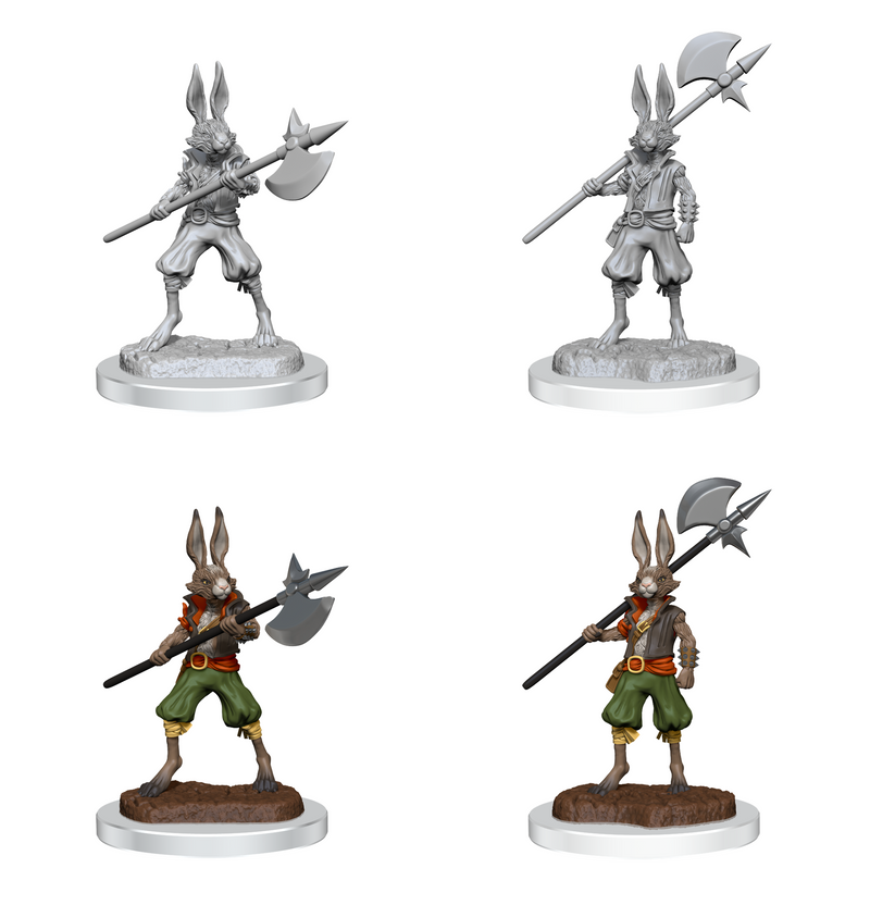 D&D Nolzur's Marvelous Miniatures: W18 Harengon Brigands Unpainted Miniatures WizKids