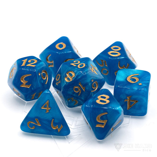 Die Hard Dice: Wish Song w/ Gold Elessia 7-Die Set Dice & Gaming Accessories Die Hard Dice