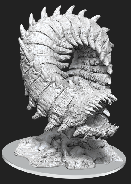 D&D Nolzur's Marvelous Miniatures: Purple Worm Unpainted Miniatures WizKids