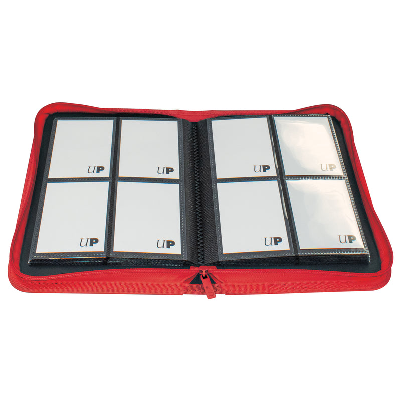 Ultra Pro: Pro Binder Vivid 4-Pocket Zippered Red Binders & Pages Ultra Pro