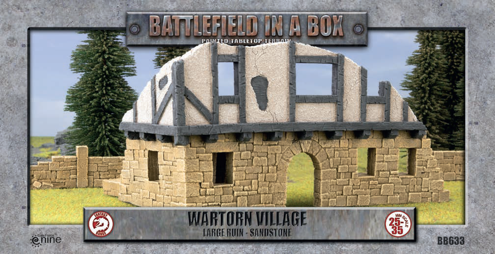 Battlefield in a Box: Wartorn Village Large Ruin Sandstone Terrain Gale Force Nine   