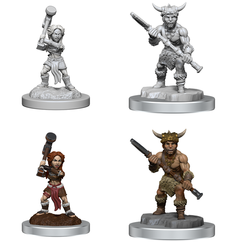 D&D Nolzur's Marvelous Miniatures: W18 Halfling Barbarians Unpainted Miniatures WizKids