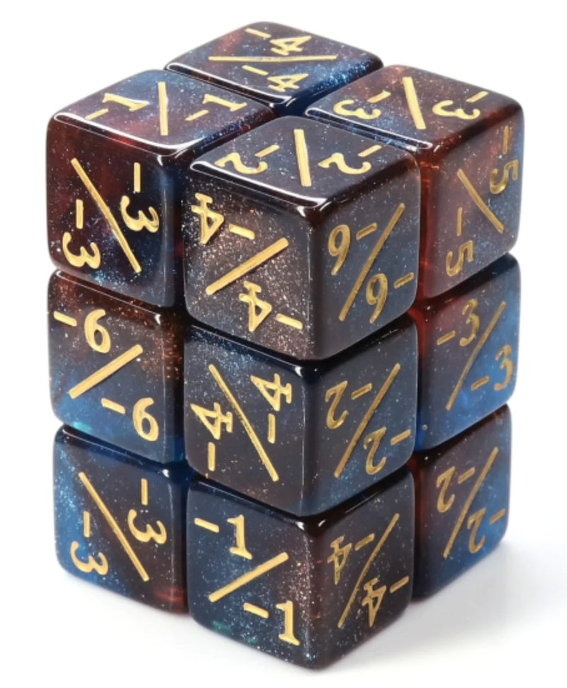 Foam Brain Games Red/Blue Glitter 8Ct -1/-1 Counters Dice & Gaming Accessories Foam Brain Games