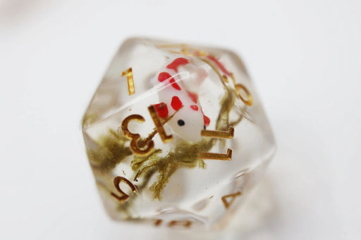 Foam Brain Games: Red Koi Fish Dice Set 7-Die Set Dice & Gaming Accessories Foam Brain Games