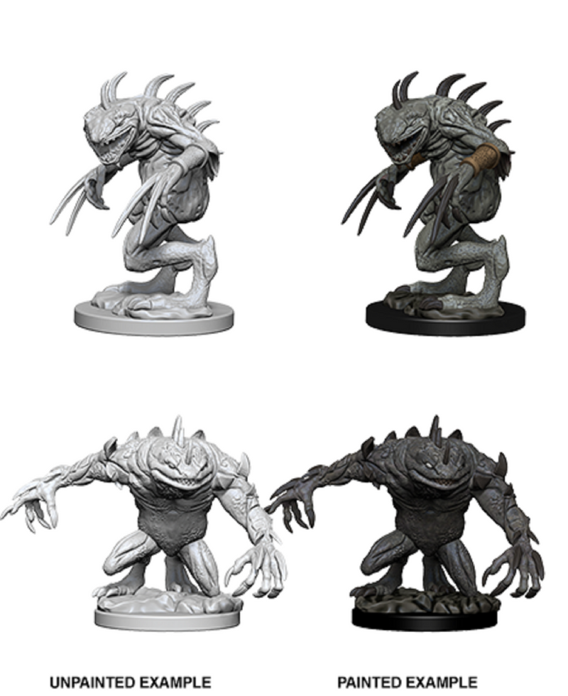 D&D Nolzur's Marvelous Miniatures: W5 Grey Slaad And Death Slaad Unpainted Miniatures WizKids